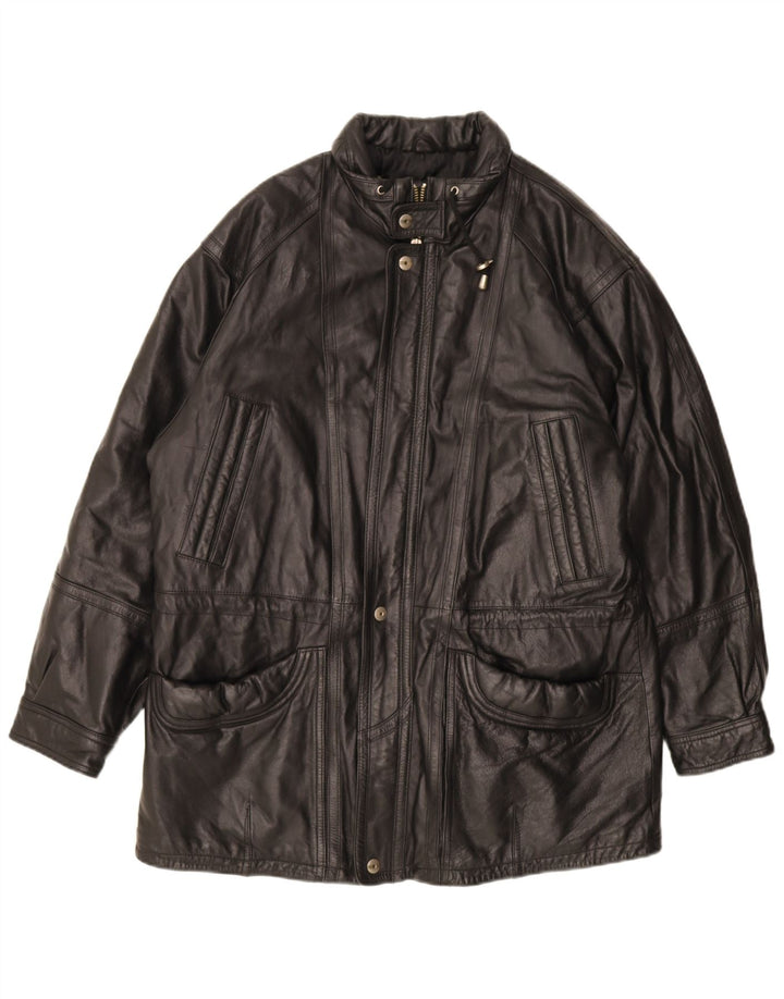 M. Flues Mens Leather Jacket UK 40 Large Black