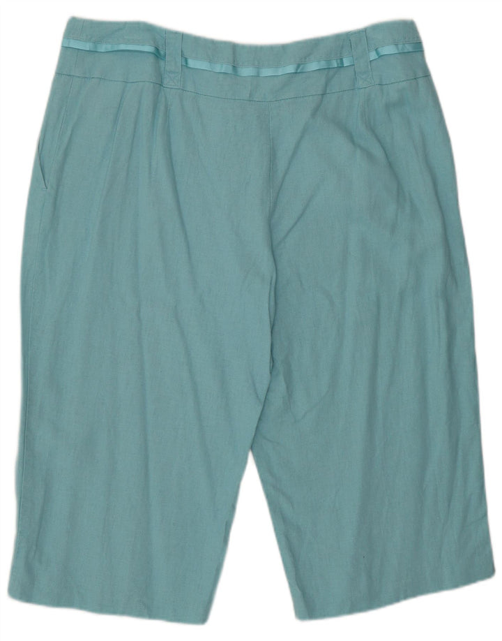 Marks & Spencer Womens Bermuda Chino Shorts UK 16 Large W34 Turquoise