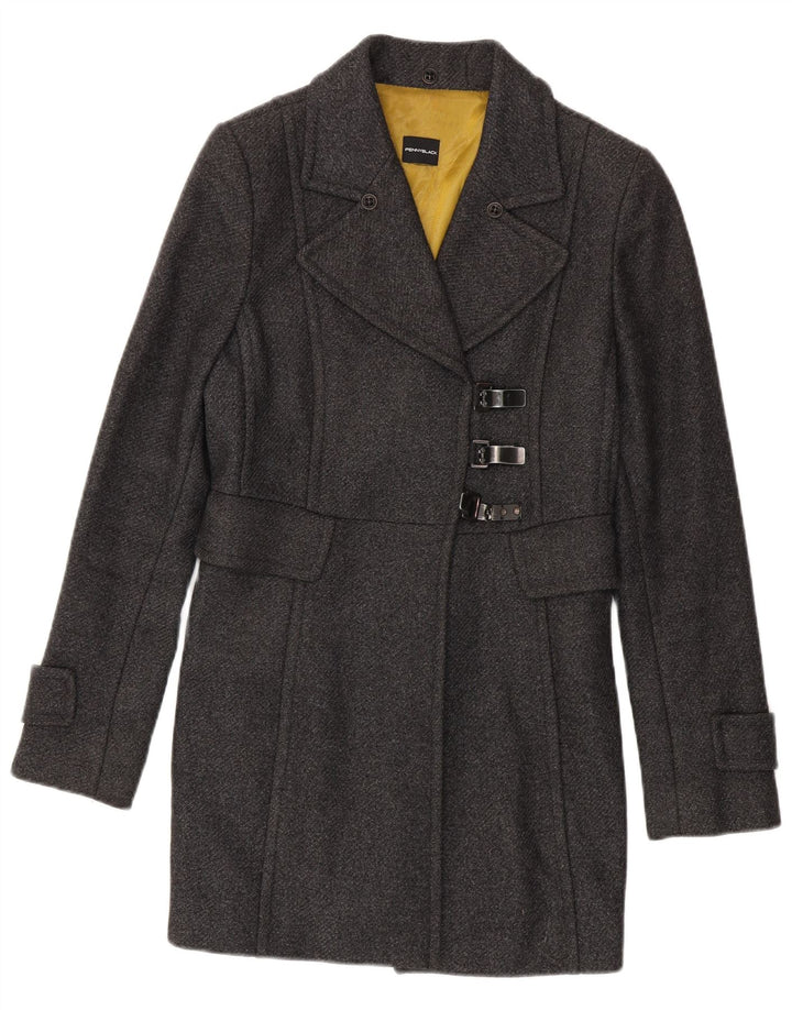 Penny Black Womens Overcoat UK 8 Small  Grey Wool
