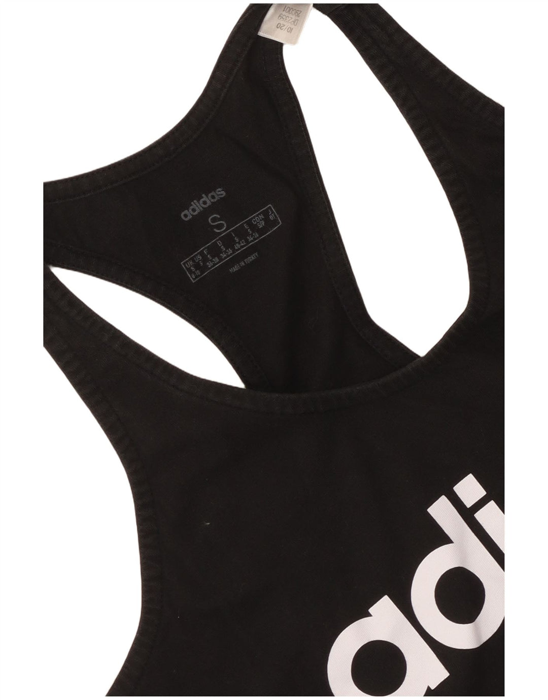 Adidas Womens Graphic Vest Top UK 8/10 Small Black