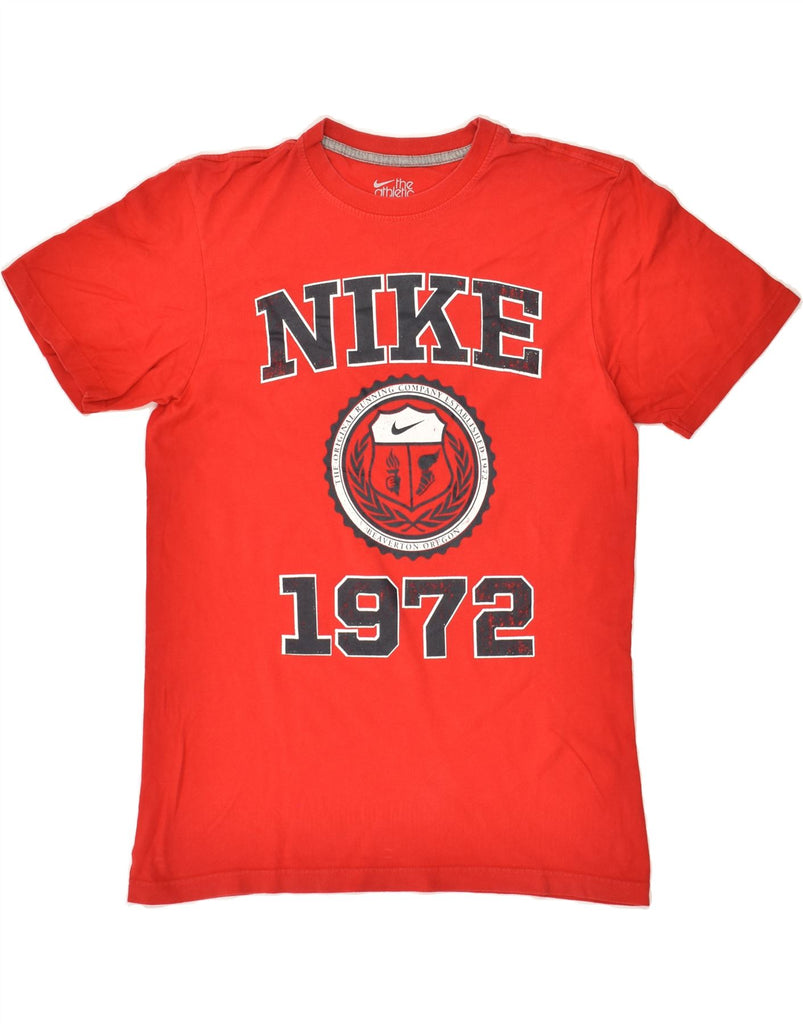 NIKE Mens Standard Fit Graphic T-Shirt Top Small Red Cotton | Vintage Nike | Thrift | Second-Hand Nike | Used Clothing | Messina Hembry 