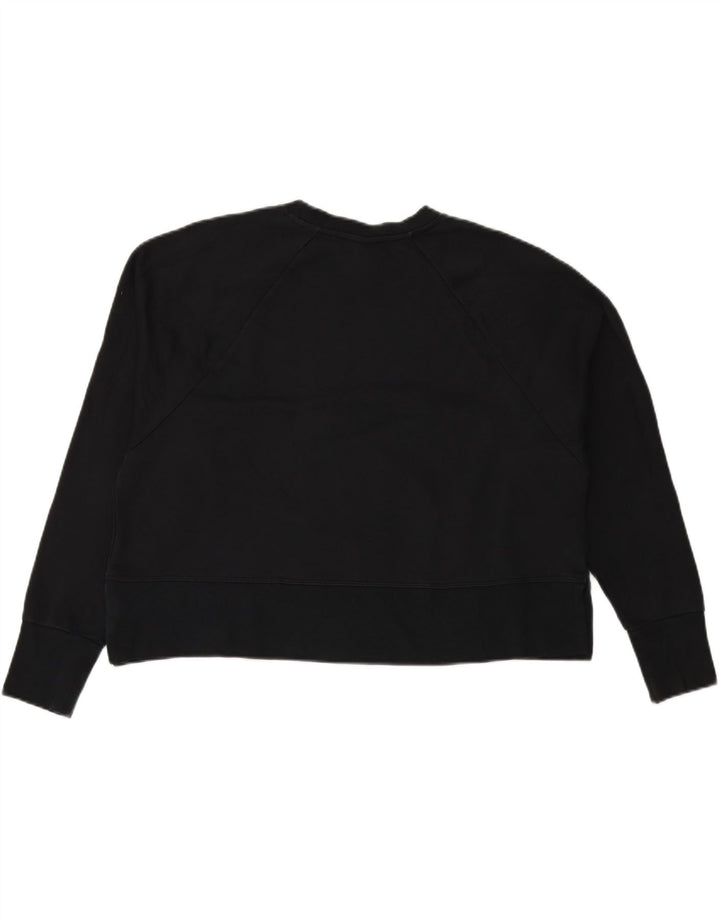 NIKE Womens Dri Fit Oversized Graphic Sweatshirt Jumper UK 16 Large Black