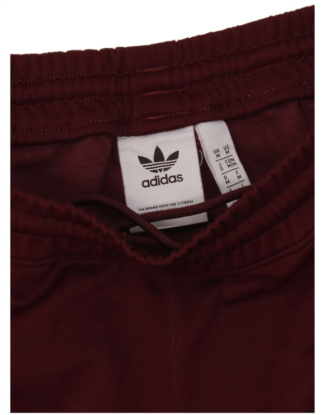 Adidas Mens Tracksuit Trousers Joggers Medium Burgundy Polyester
