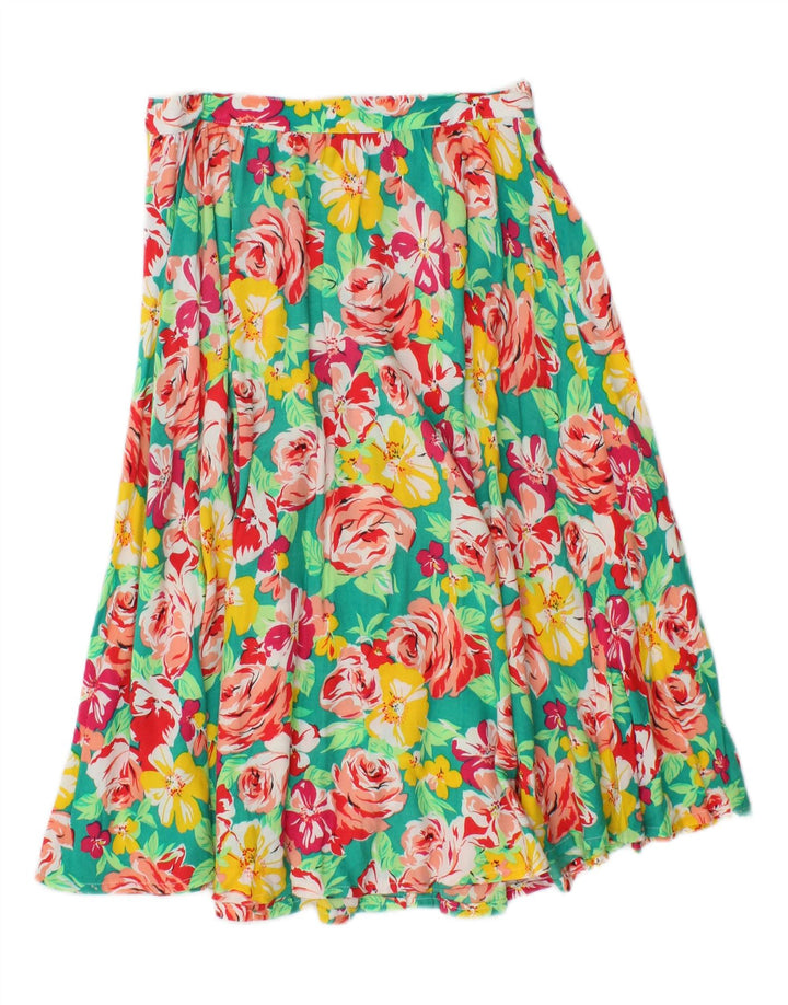 VINTAGE Womens A-Line Skirt W26 Small  Multicoloured Floral Vintage Vintage and Second-Hand Vintage from Messina Hembry 