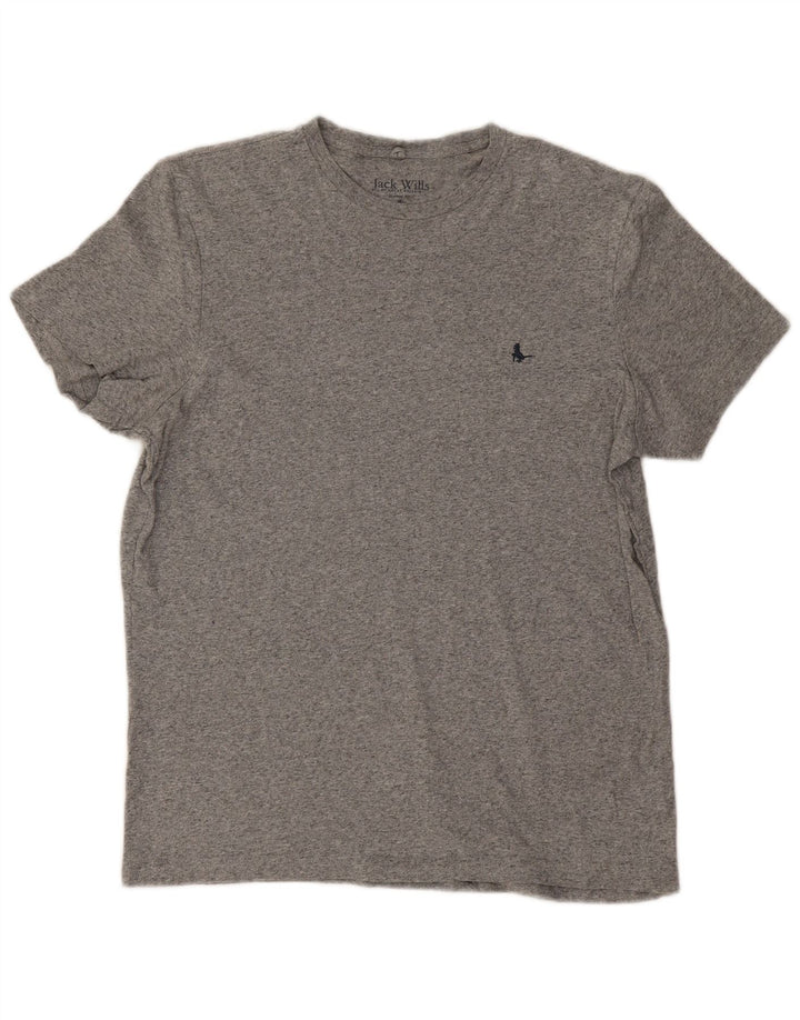 Jack Wills Mens Classic Fit T-Shirt Top Medium Grey Cotton