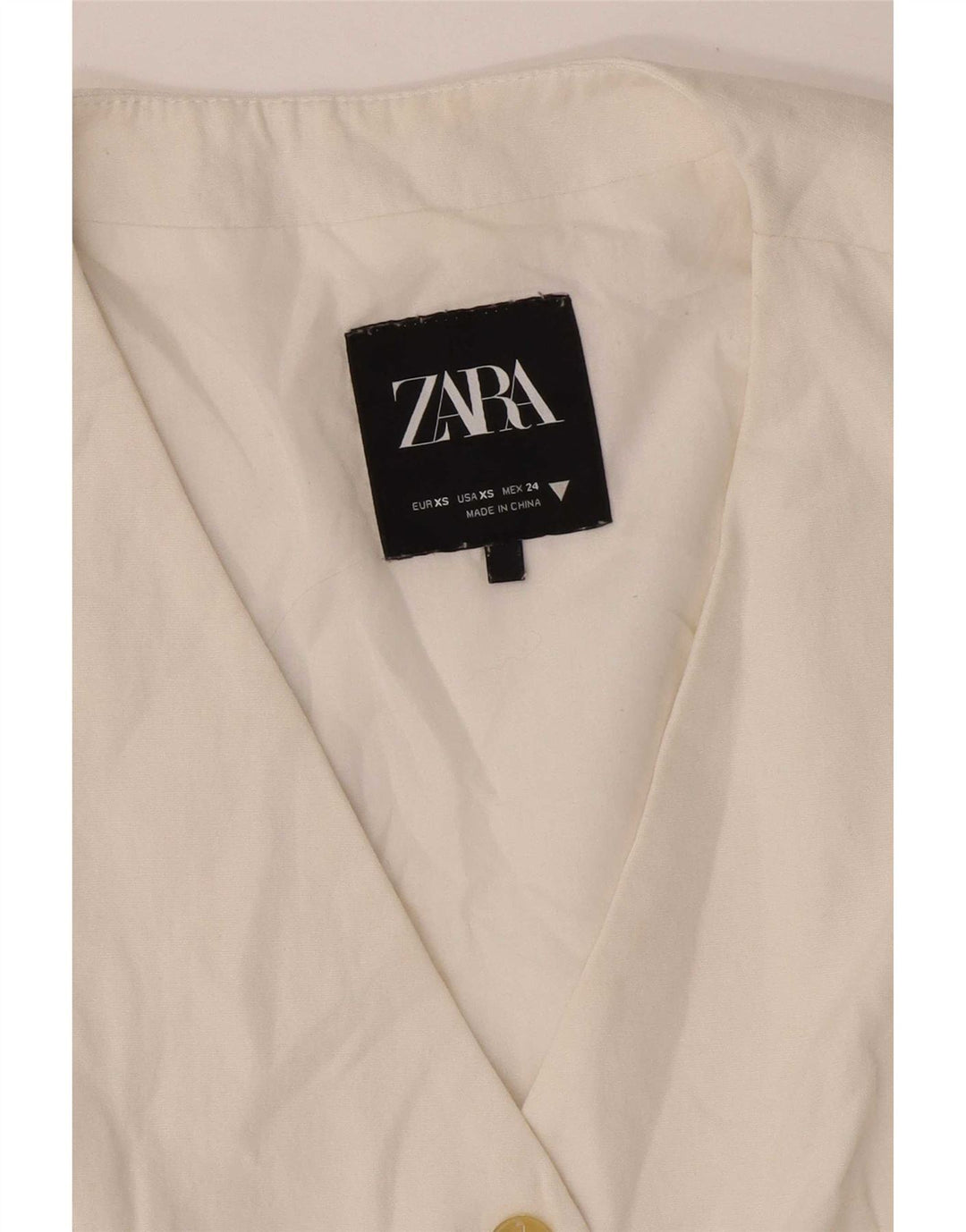 Zara Womens Waistcoat UK 6 XS White