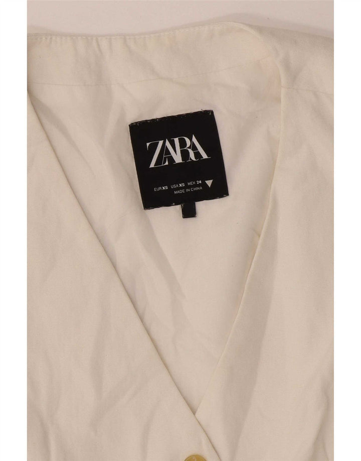 Zara Womens Waistcoat UK 6 XS White