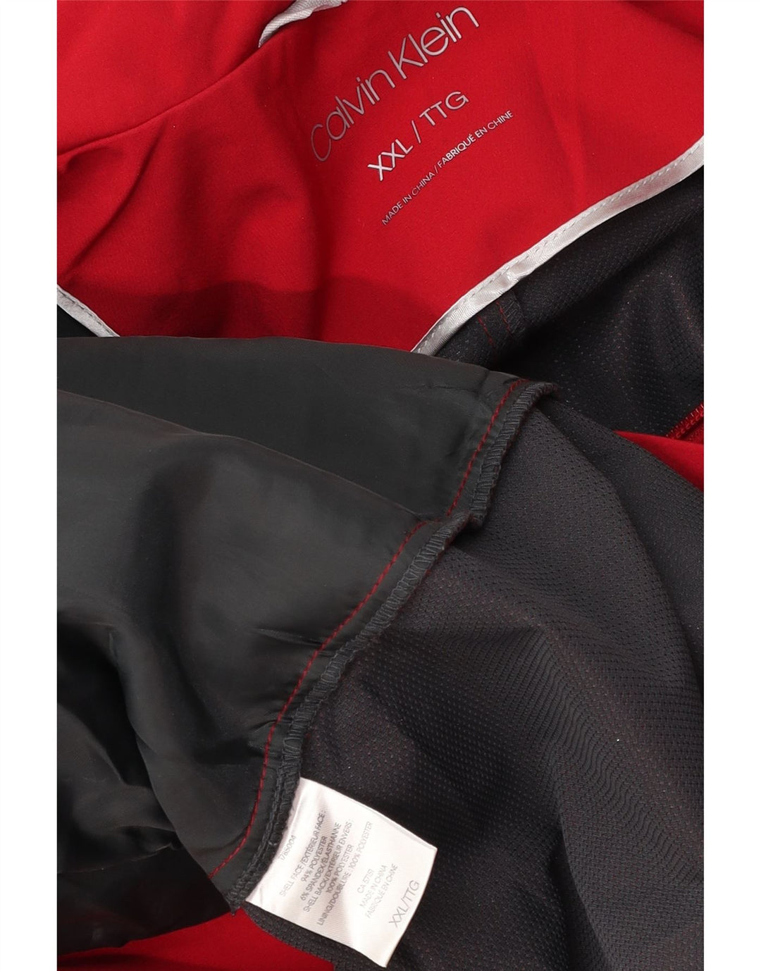 Calvin Klein Womens Raincoat UK 20 2XL Red Polyester