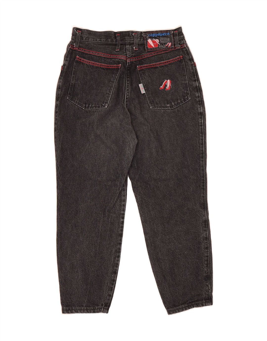 CAPPOPERA Womens High Waist Cropped Jeans W30 L25 Grey Cotton Vintage Cappopera and Second-Hand Cappopera from Messina Hembry 