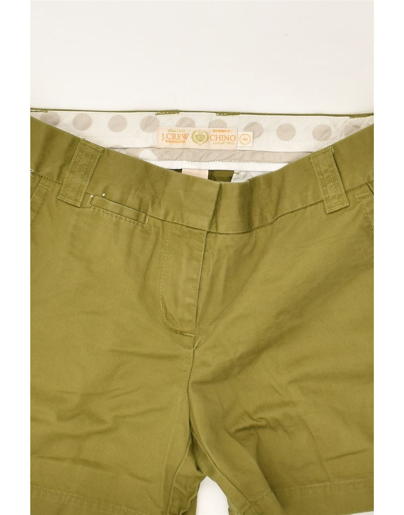 J. CREW Womens Broken In Classic Fit Chino Shorts US 2 XS W30  Green | Vintage J. Crew | Thrift | Second-Hand J. Crew | Used Clothing | Messina Hembry 