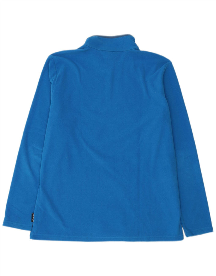 Jack Wolfskin Mens Zip Neck Fleece Jumper 2XL Blue Polyester
