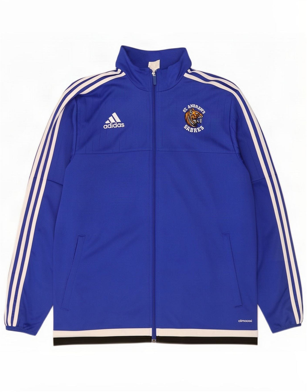 Adidas Mens Climacool Tracksuit Top Jacket Large Blue Polyester