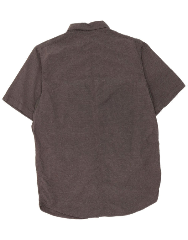 Columbia Mens Short Sleeve Shirt Medium Grey Nylon
