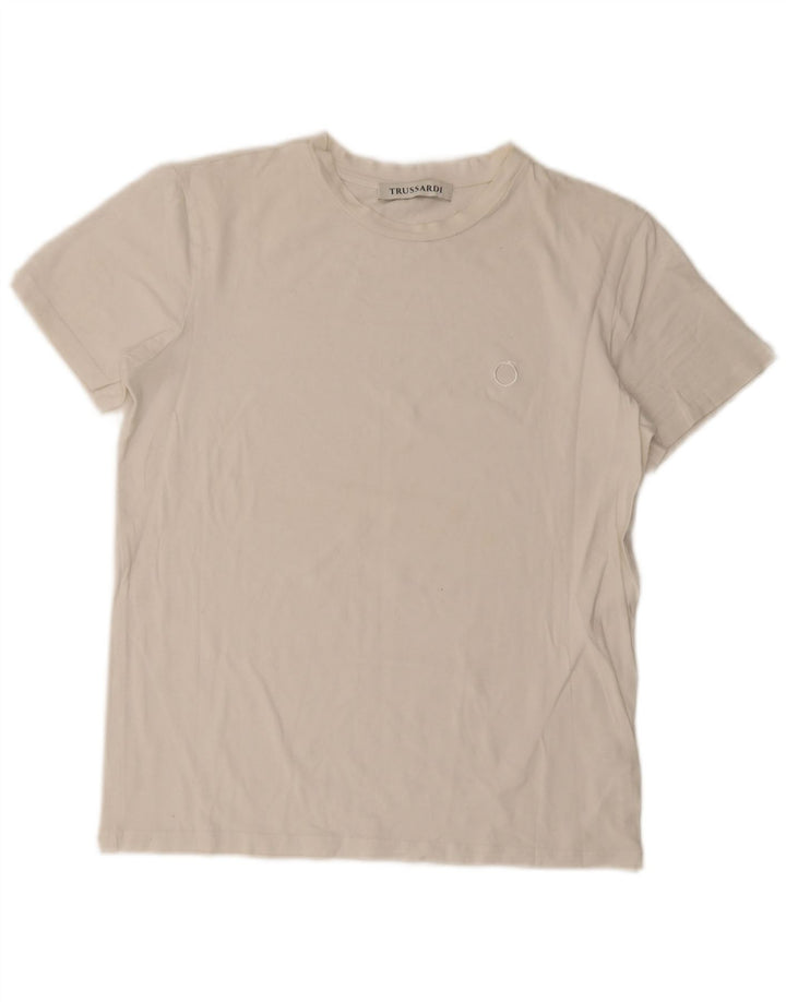 Trussardi Womens T-Shirt Top UK 14 Large White