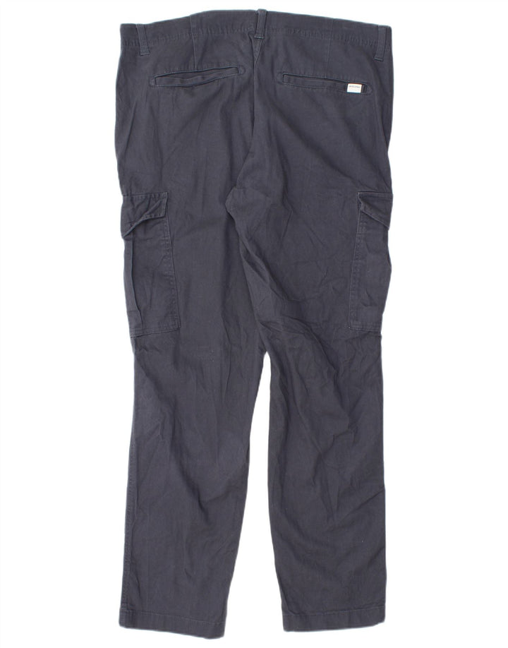 Jack & Jones Mens Slim Cargo Trousers W38 L30 Navy Blue Cotton