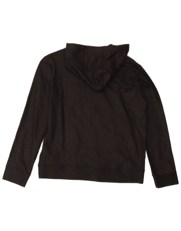 Converse Womens Hoodie Jumper UK 10 Small Black Cotton
