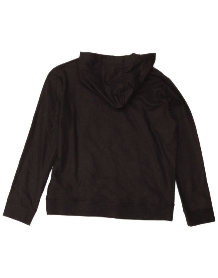 Converse Womens Hoodie Jumper UK 10 Small Black Cotton