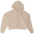 PUMA Womens Crop Oversized Zip Hoodie Sweater UK 10 Small White Cotton