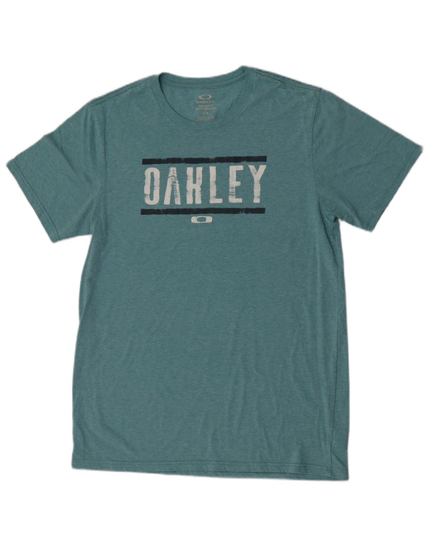 OAKLEY Mens Regular Fit Graphic T-Shirt Top Large Green Cotton