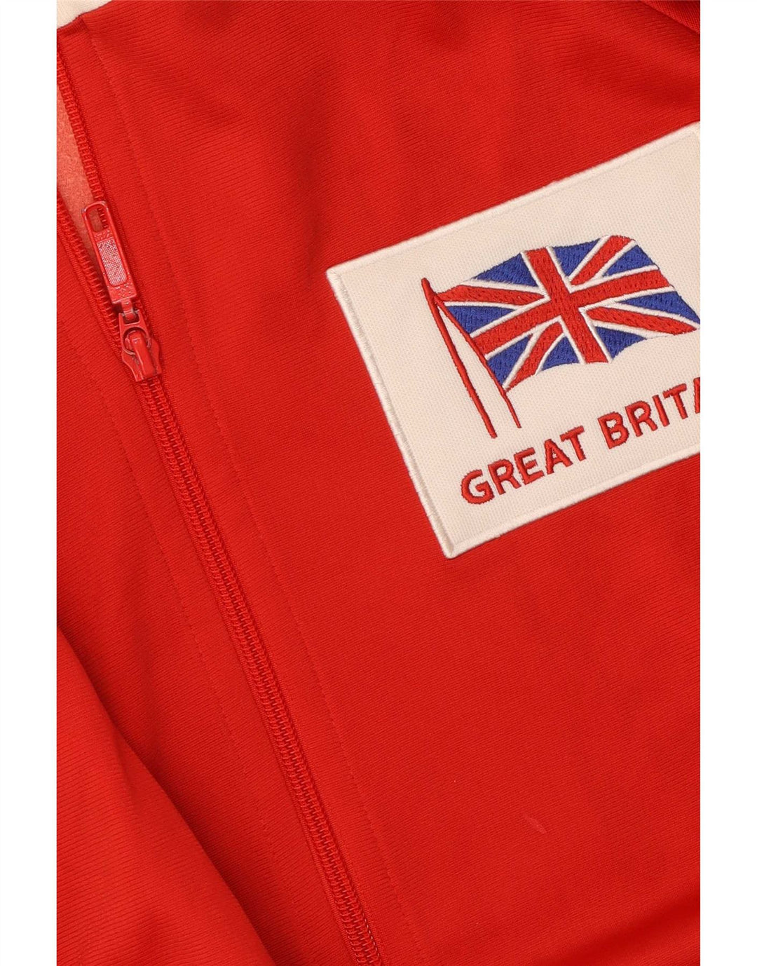 Adidas Mens Great Britain Tracksuit Top Jacket Large Red Colourblock