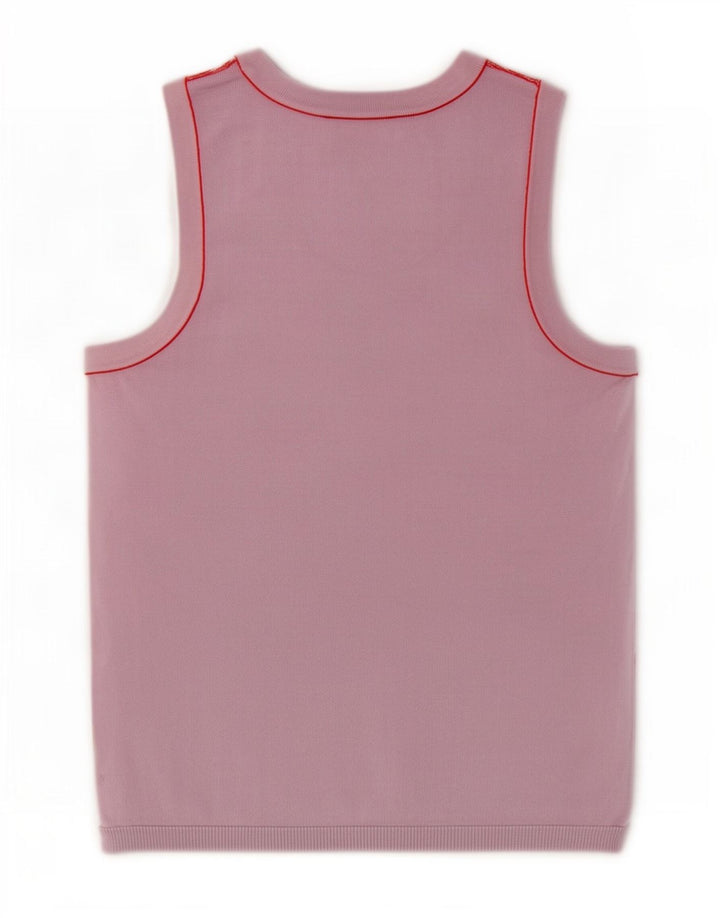 Zara Womens Vest Top UK 14 Large Pink Viscose