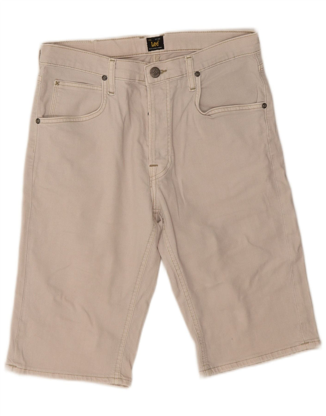 Lee Mens Denim Shorts W30 Medium Beige Cotton