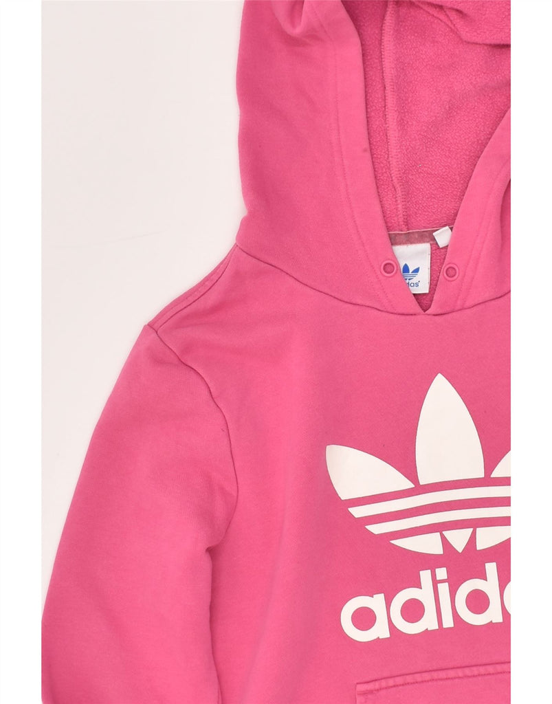ADIDAS Womens Graphic Hoodie Jumper EU 38 Medium Pink Cotton | Vintage Adidas | Thrift | Second-Hand Adidas | Used Clothing | Messina Hembry 