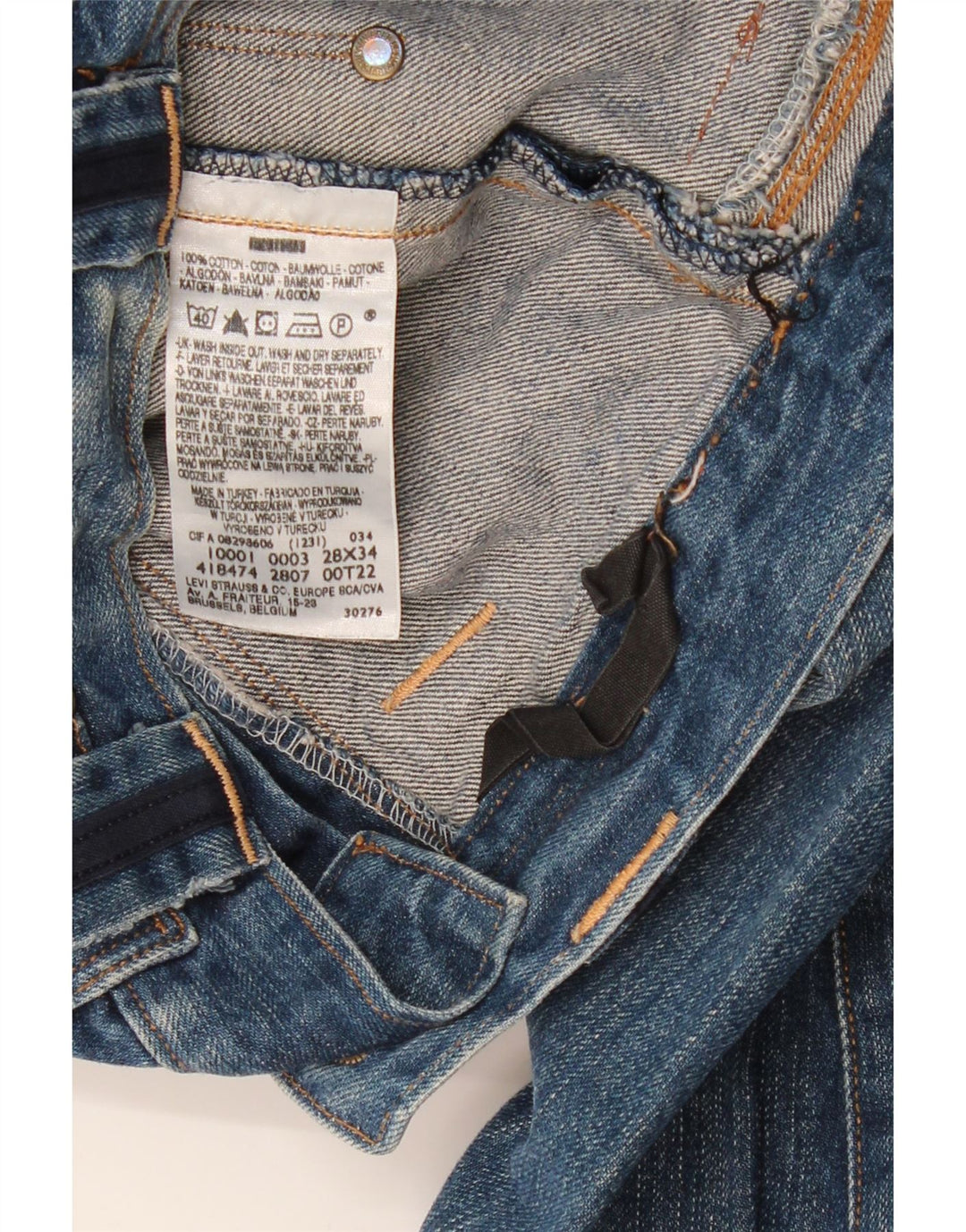 Levi's Womens Slim Jeans W28 L34 Blue Cotton
