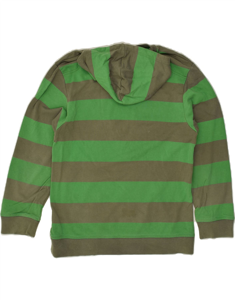 NIKE Boys Graphic Hoodie Jumper 12-13 Years Large Green Striped Cotton | Vintage Nike | Thrift | Second-Hand Nike | Used Clothing | Messina Hembry 
