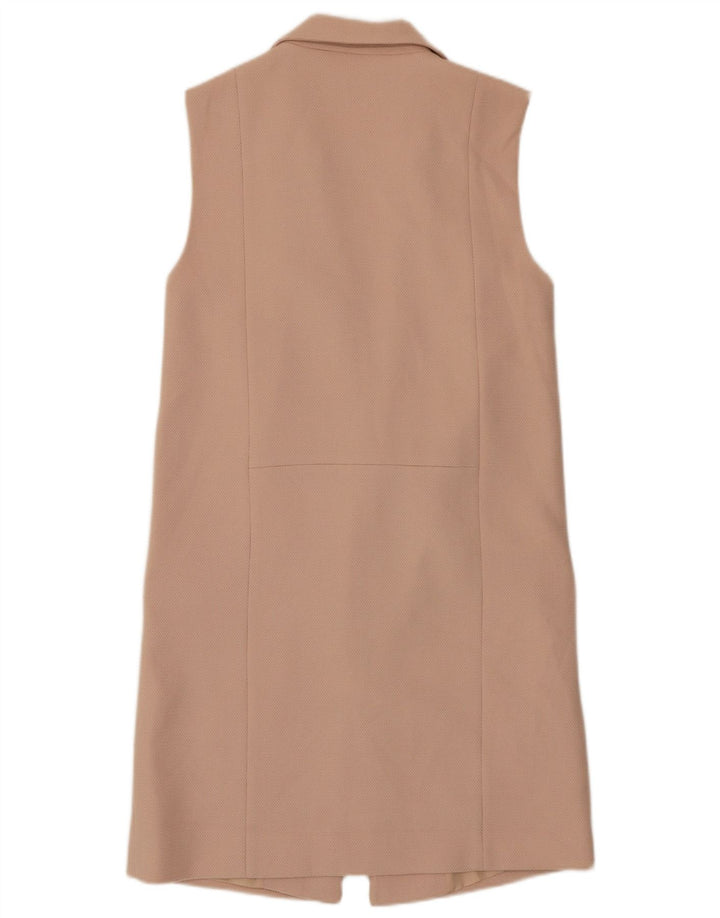 Oasis Womens Longline Waistcoat UK 8 Small  Pink Polyester