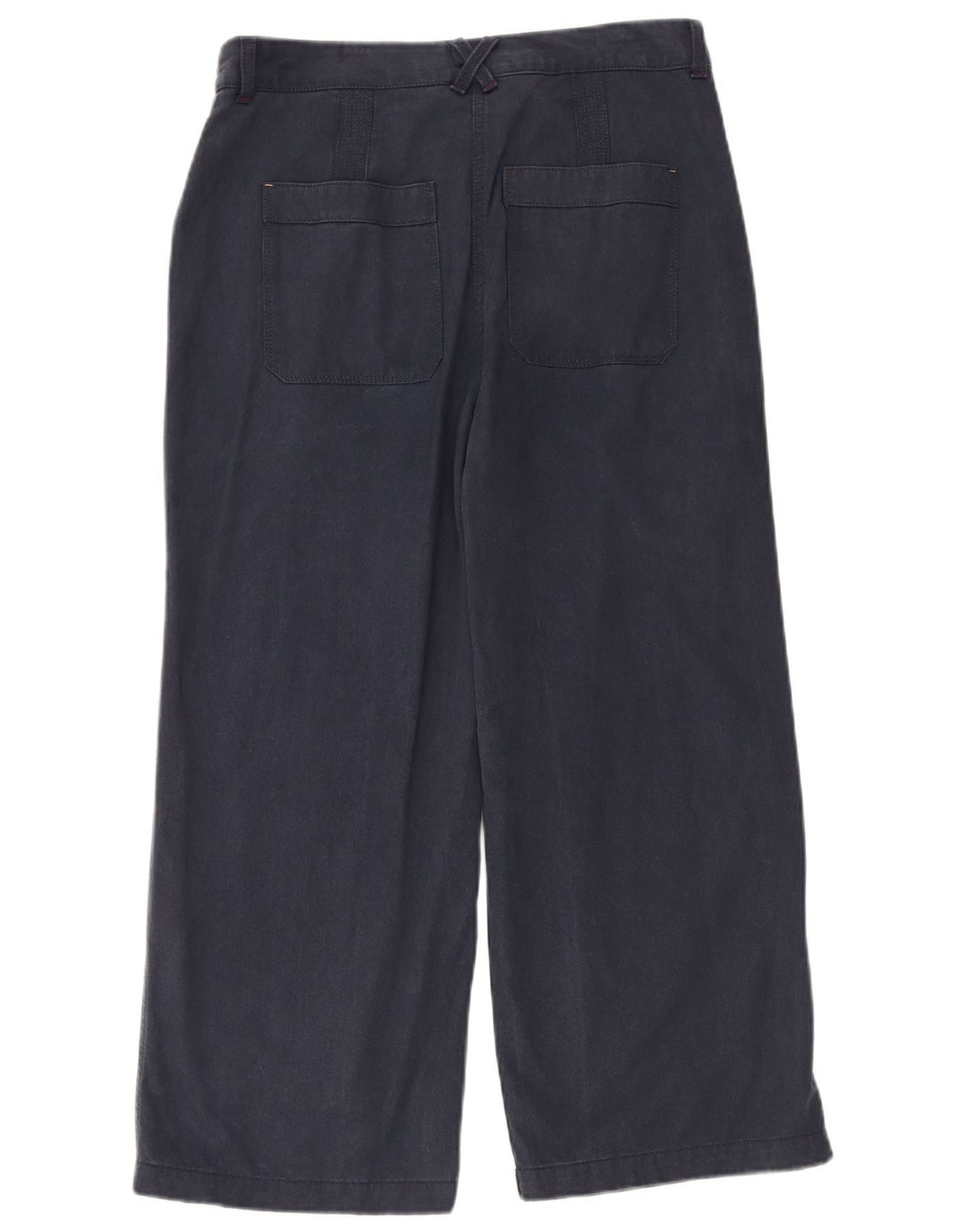 WHITE STUFF Womens Cropped Trousers UK 12 Medium W32 L25 Navy Blue