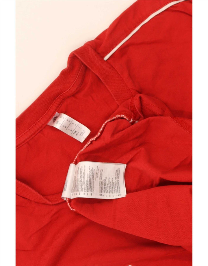 Adidas Mens T-Shirt Medium Red Cotton