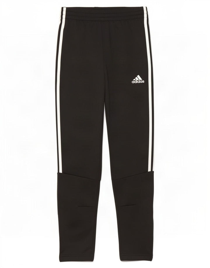 Adidas Boys Tracksuit Trousers 11-12 Years Black Polyester