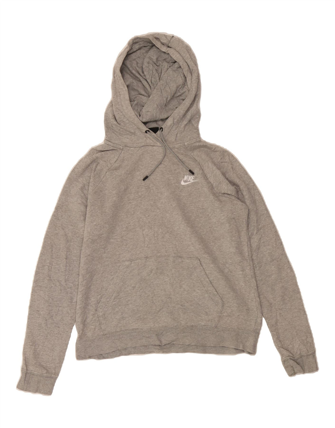 NIKE Womens Oversized Hoodie Jumper UK 10 Small Grey Cotton Vintage Nike and Second-Hand Nike from Messina Hembry 