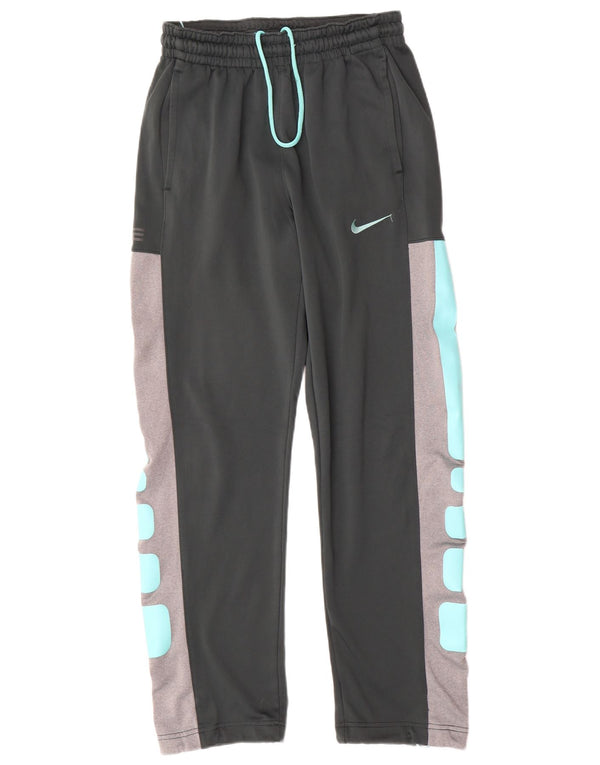 Nike Mens Therma-Fit Graphic Tracksuit Trousers Small Black Colourblock