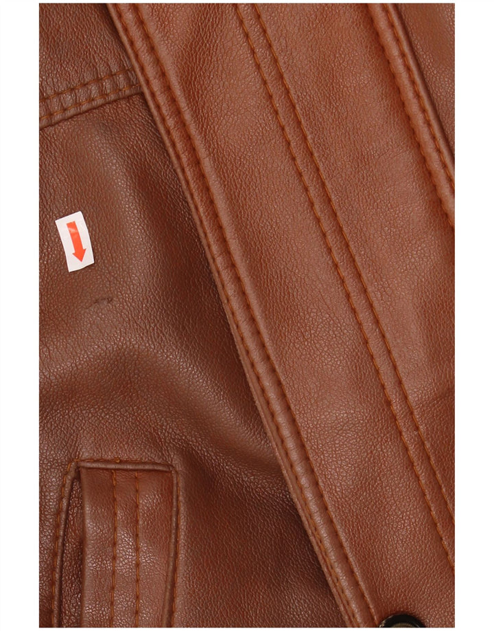 Vintage Mens Leather Jacket UK 38 Medium Brown