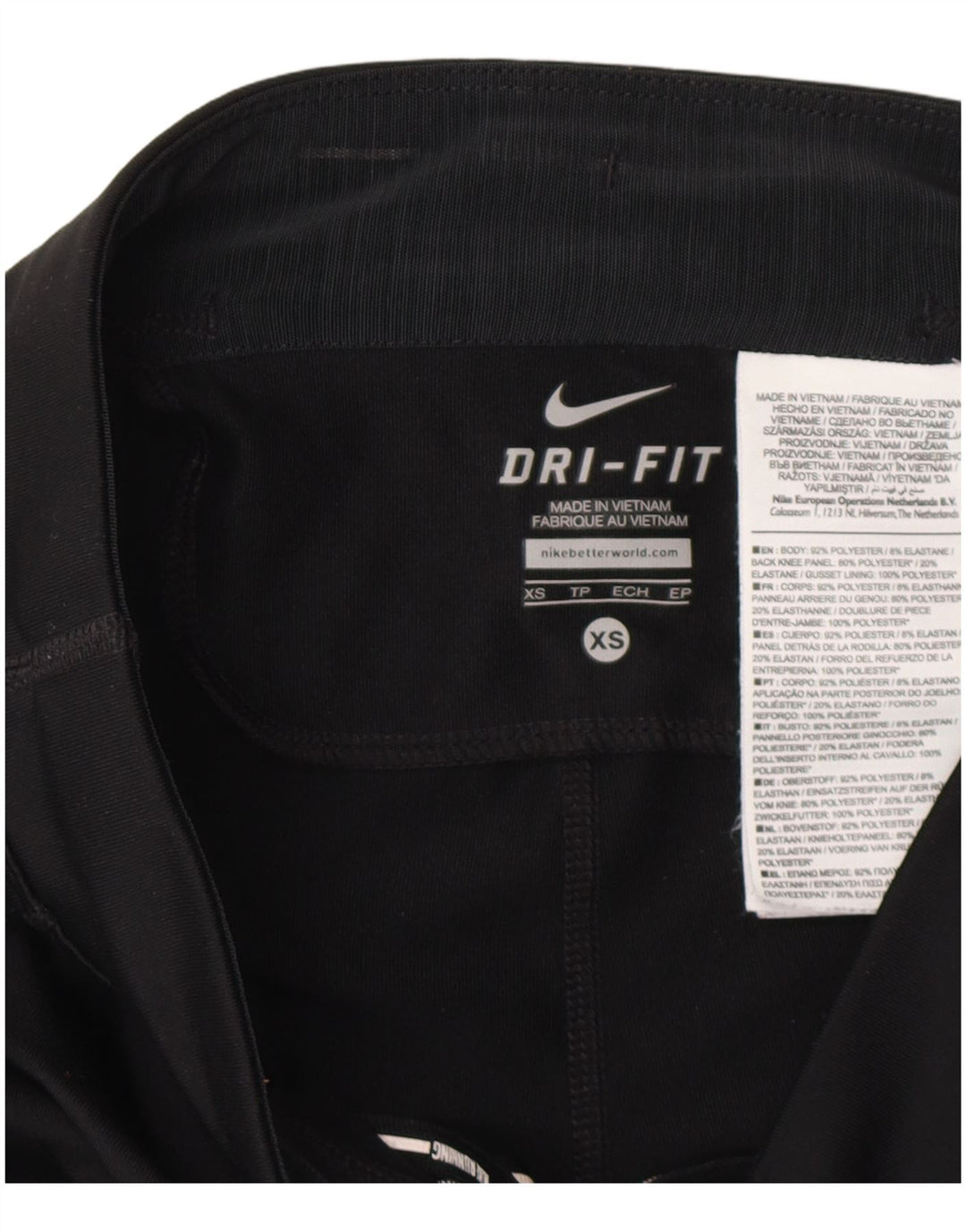 Nike Womens Dri Fit Leggings UK 6 XS  Black Polyester