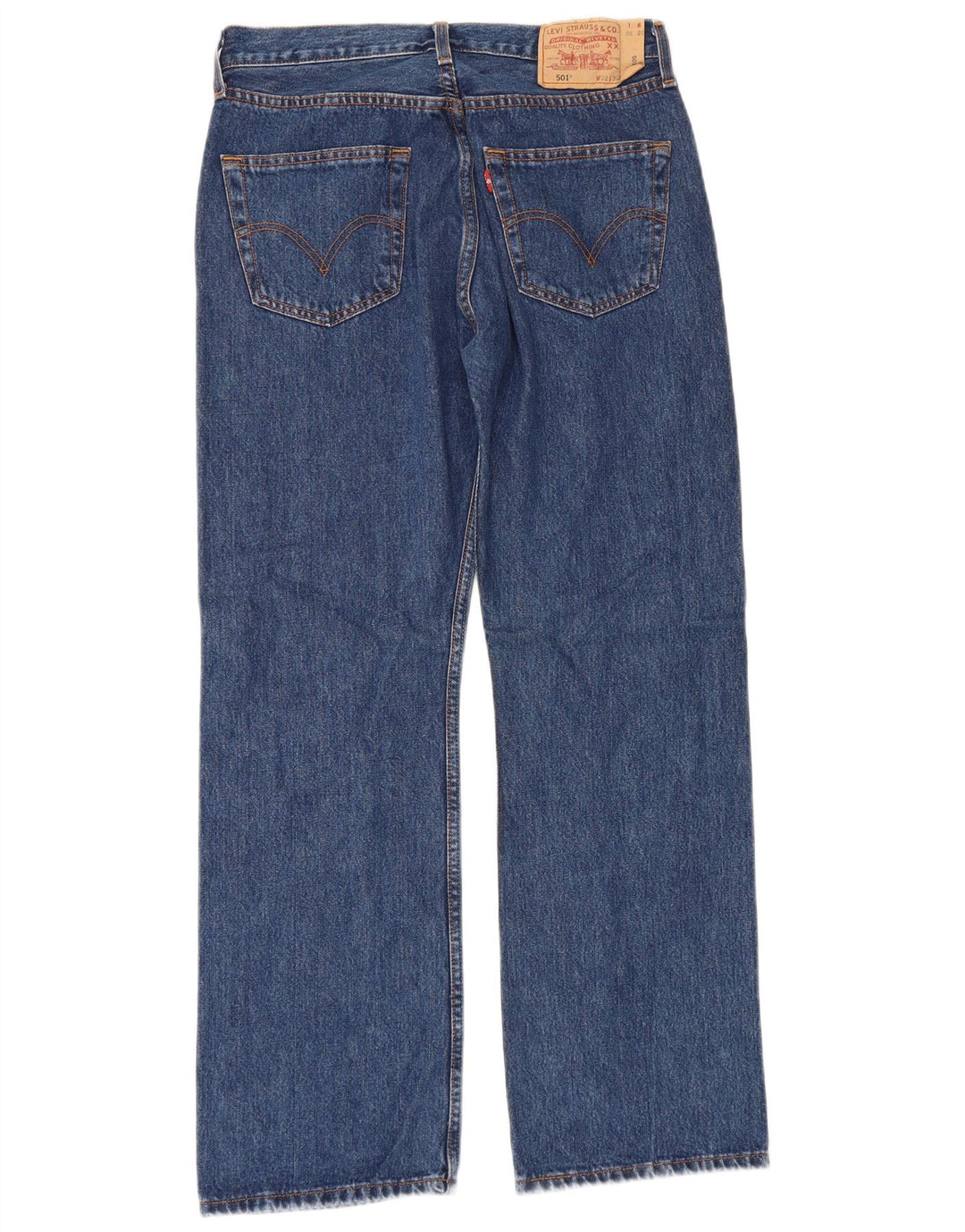 Levi's Mens 501 Straight Jeans W32 L30 Navy Blue Cotton
