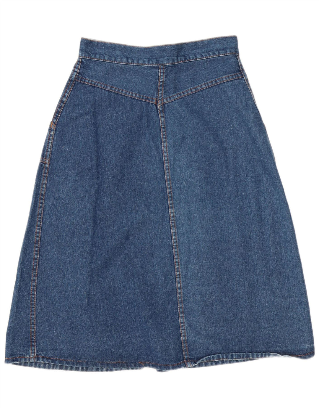 Vintage Womens Maxi Denim A-Line Skirt W28 Medium Blue