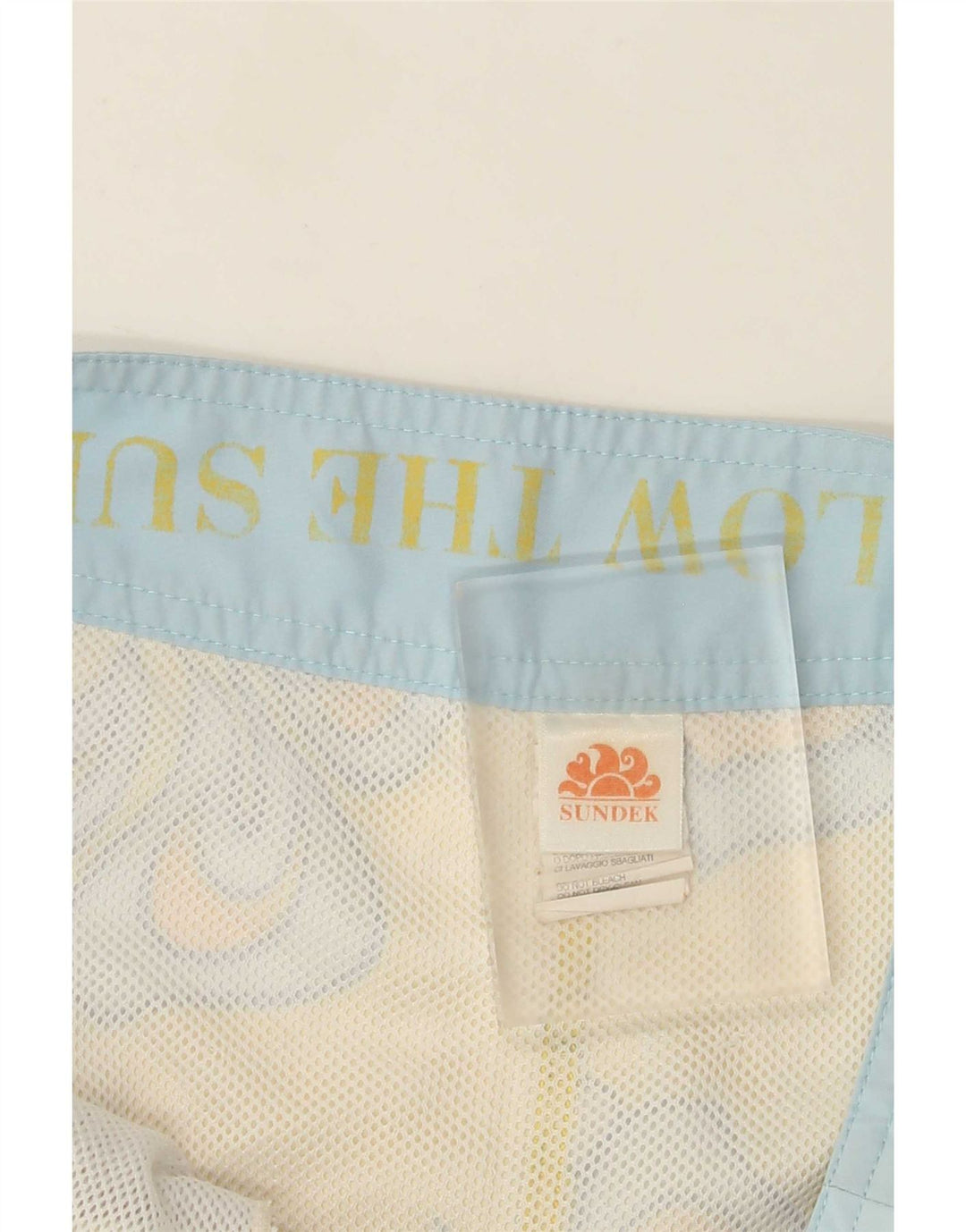 Sundek Mens Swimming Shorts Medium Yellow Floral Polyester