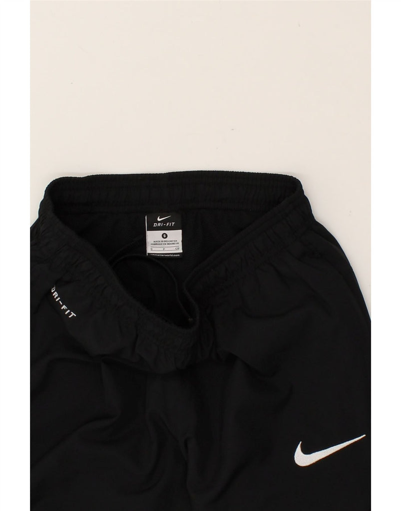 NIKE Mens Dri Fit Tracksuit Trousers Small Black Polyester | Vintage Nike | Thrift | Second-Hand Nike | Used Clothing | Messina Hembry 