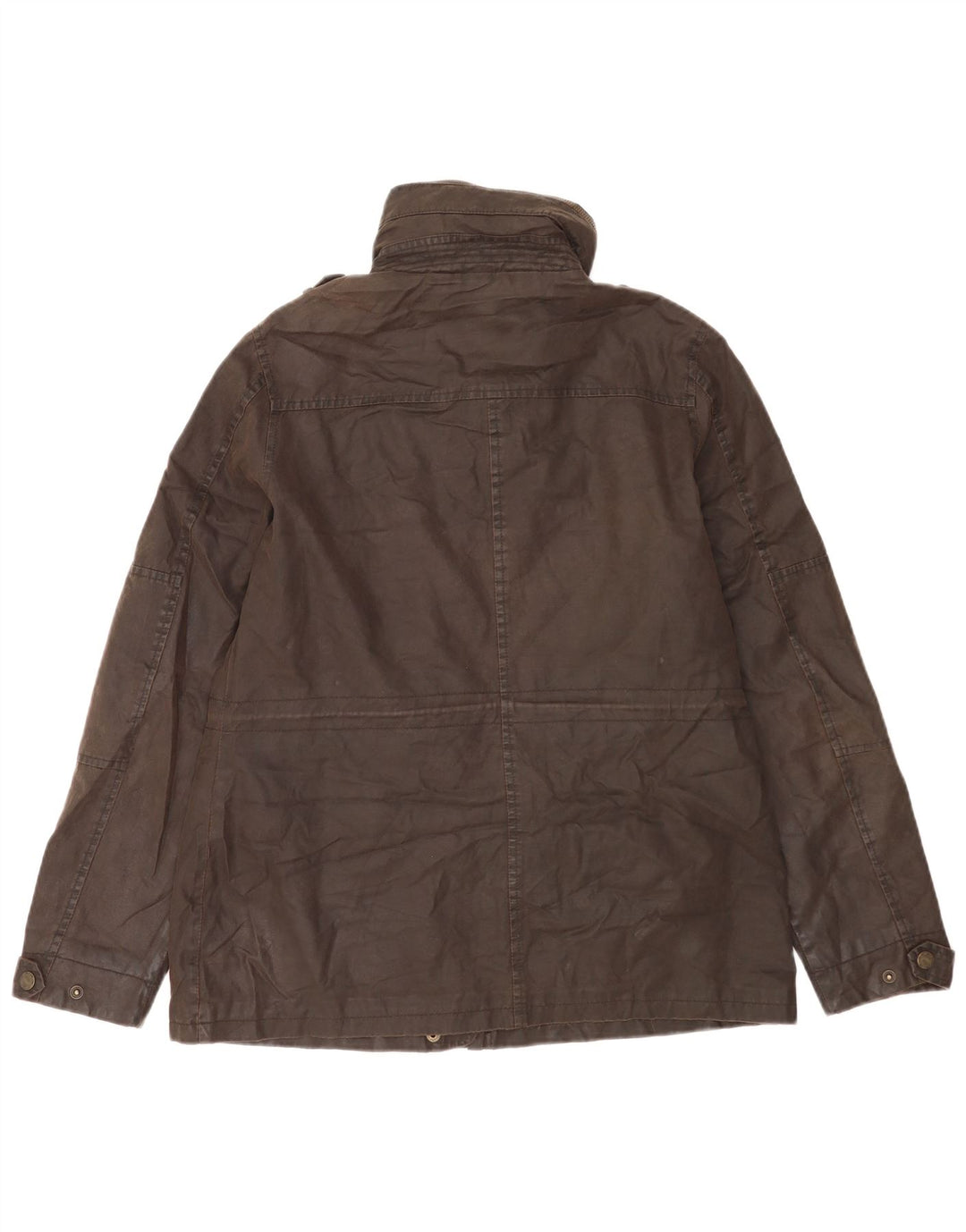 Fat Face Womens Military Waxed Cotton Jacket UK 12 Medium Brown Cotton