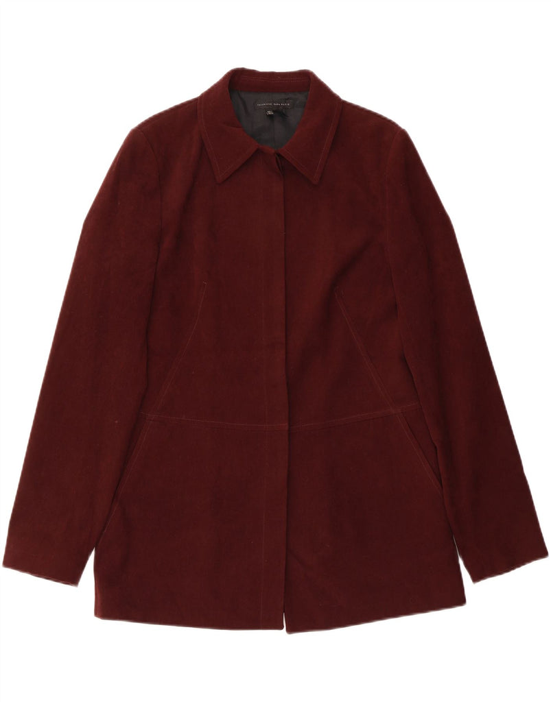 ZARA Womens Bomber Jacket UK 14 Large Burgundy Polyester Vintage Zara and Second-Hand Zara from Messina Hembry 