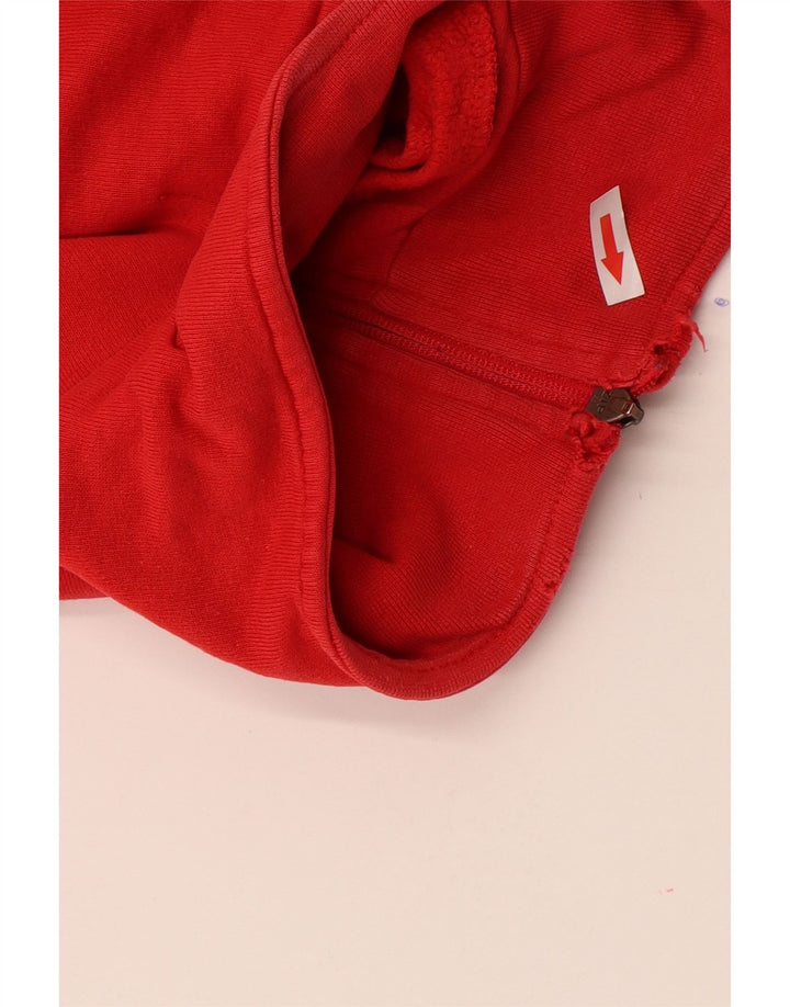 Kappa Mens Zip Neck Sweatshirt Jumper 3XL Red Cotton