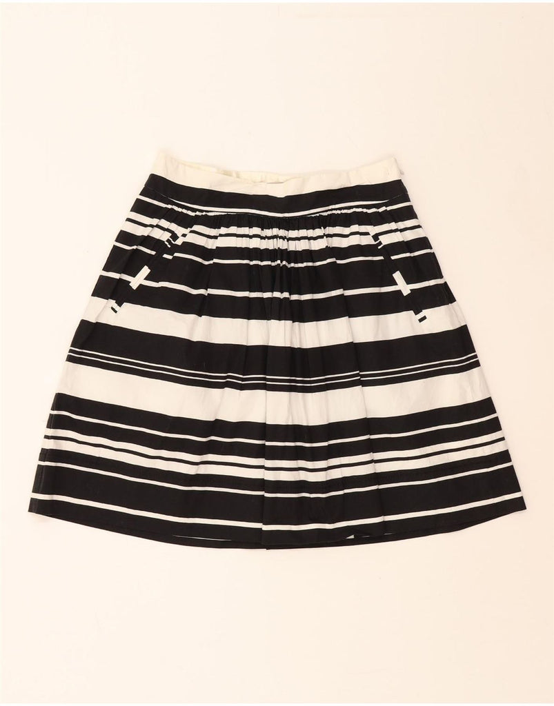 BANANA REPUBLIC Womens A-Line Skirt US 0 XS W28  Black Striped Cotton Vintage Banana Republic and Second-Hand Banana Republic from Messina Hembry 