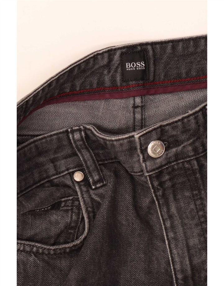 Hugo Boss Mens Straight Jeans W36 L30 Grey