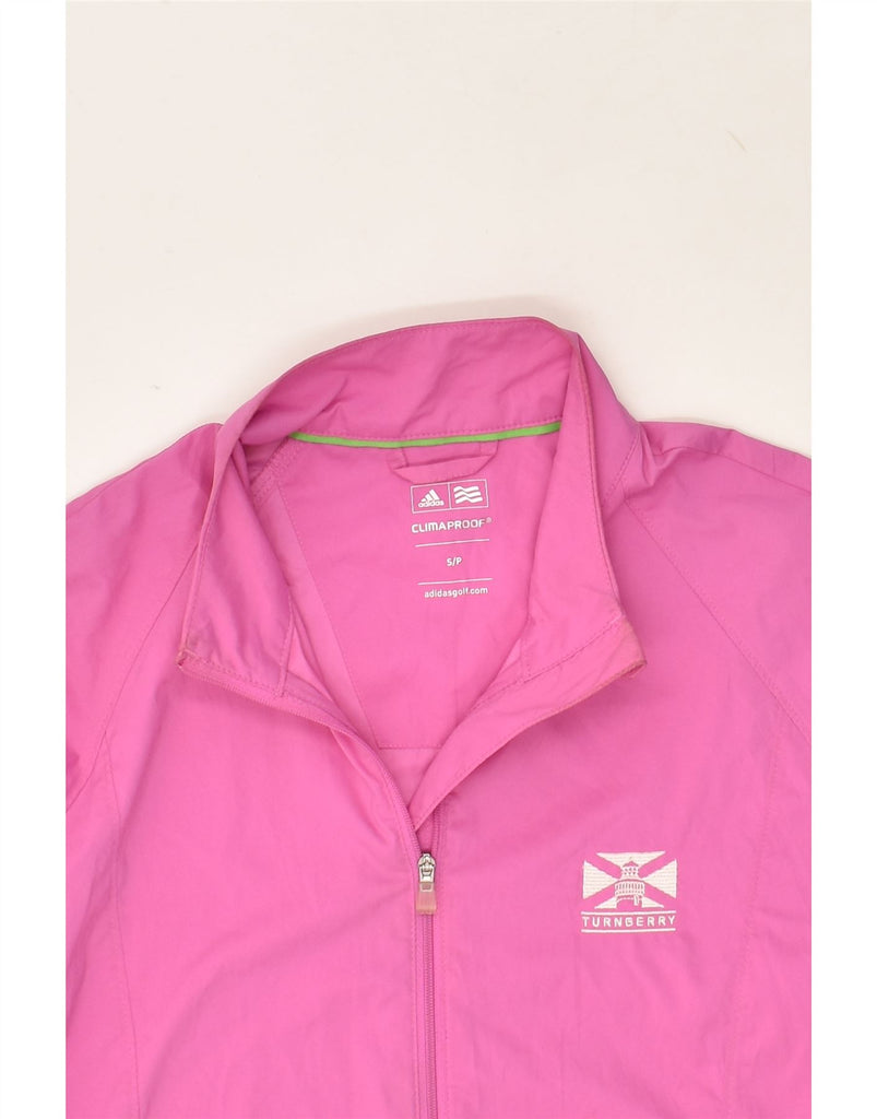 ADIDAS Womens Clima Proof Tracksuit Top Jacket UK 10 Small Pink Polyester | Vintage Adidas | Thrift | Second-Hand Adidas | Used Clothing | Messina Hembry 