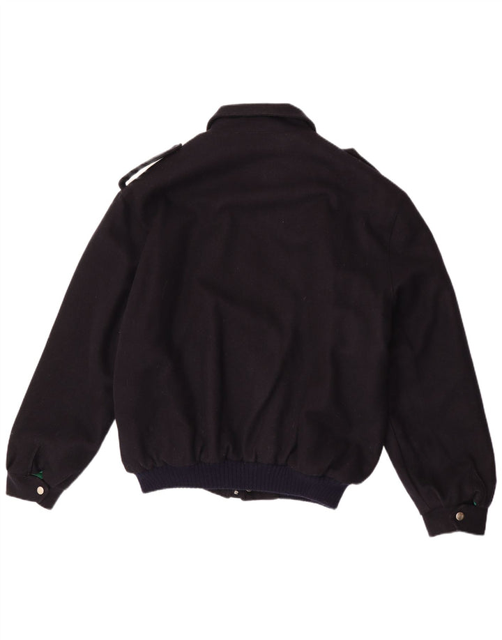Vintage Mens Military Bomber Jacket UK 40 Large Navy Blue