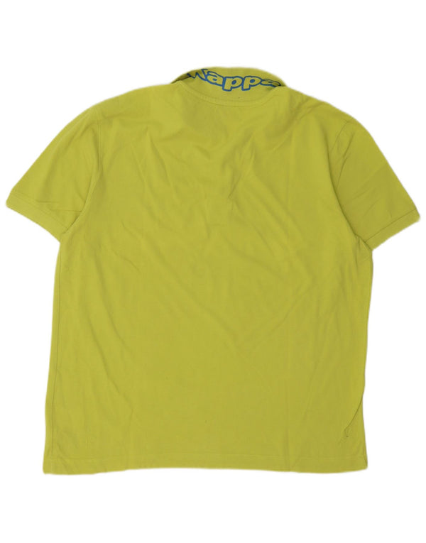 Kappa Mens Polo Shirt XL Yellow Cotton