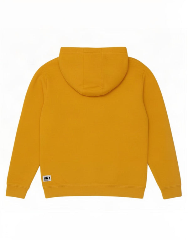 Quiksilver Boys Graphic Hoodie Jumper 15-16 Years XL Yellow Cotton